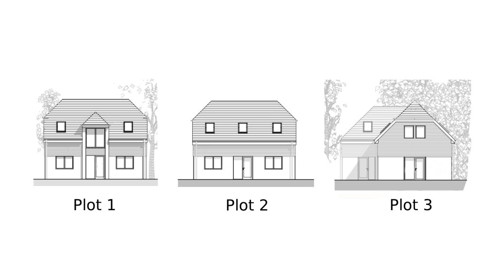 Lot: 80 - PLANNING FOR THREE DETACHED HOUSES - Proposed elevations